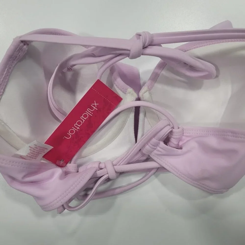 Xhilaration Lilac Ruffle Bikini Top